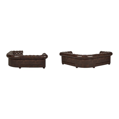 Gdansk 5-Seat L-Shaped Chesterfield Sectional Sofa