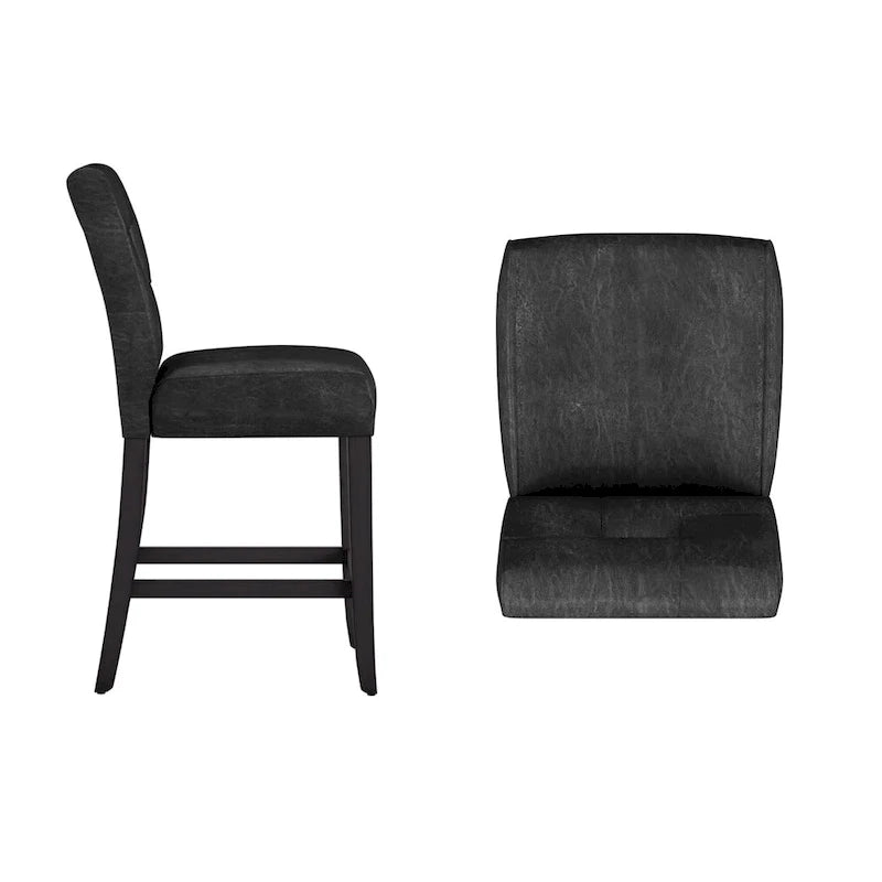 Brda Keyhole Counter Height High Back Stools (Set of 2) - Stool