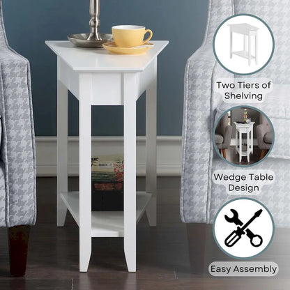 Convenience Concepts American Heritage Wedge End Table with Shelf
