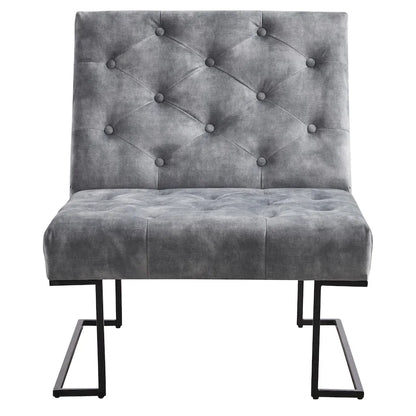 Corvus Savannah Tufted Velvet Upholstered Lounge Accent Chair