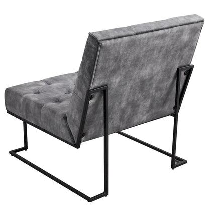 Corvus Savannah Tufted Velvet Upholstered Lounge Accent Chair