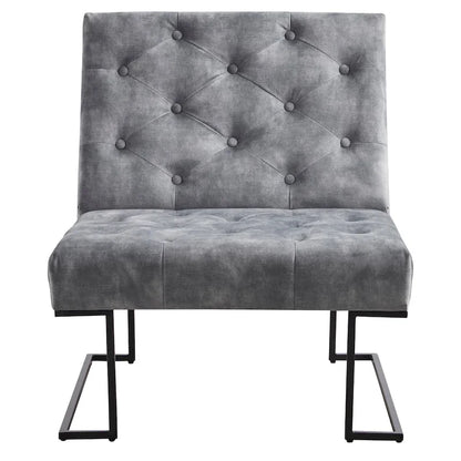 Corvus Savannah Tufted Velvet Upholstered Lounge Accent Chair