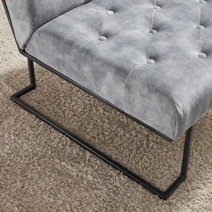 Corvus Savannah Tufted Velvet Upholstered Lounge Accent Chair