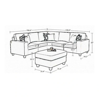 Flexible Combination Module Reversible Sectional Sofa