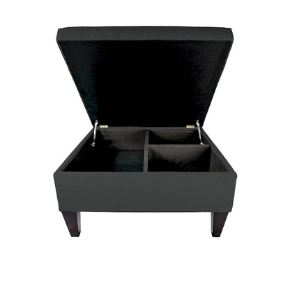 MJL Furniture Manhattan Allure Upholstered Organizational Cocktail Ottoman Table