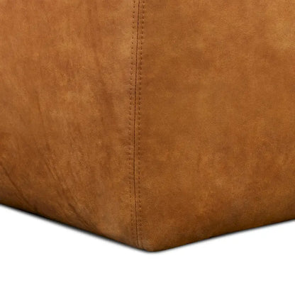 Poly & Bark Denver Leather Ottoman - Full Grain Genuine Italian Leather
