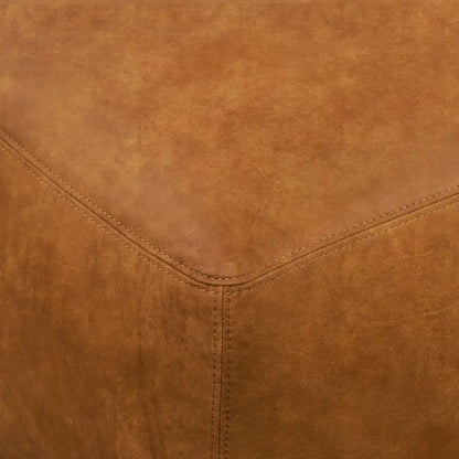 Poly & Bark Denver Leather Ottoman - Full Grain Genuine Italian Leather