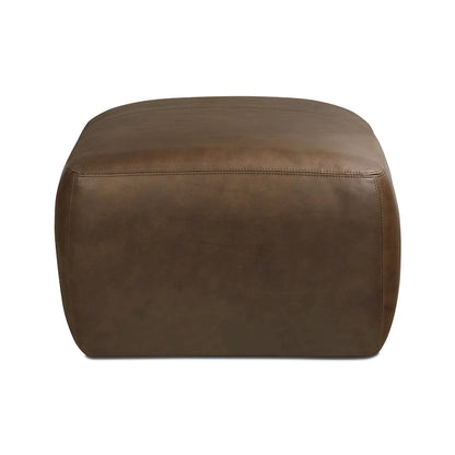 Poly & Bark Denver Leather Ottoman - Full Grain Genuine Italian Leather