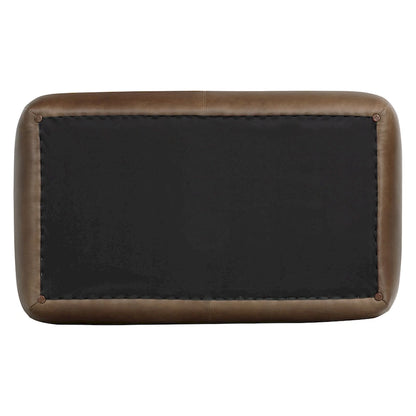 Poly & Bark Denver Leather Ottoman - Full Grain Genuine Italian Leather