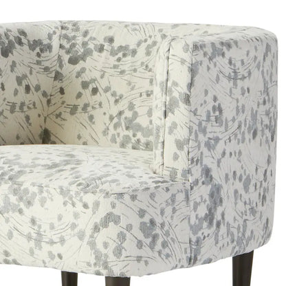 Roundhill Furniture Isla Chenille Oversized Living Room Barrel Accent Chair with Arms