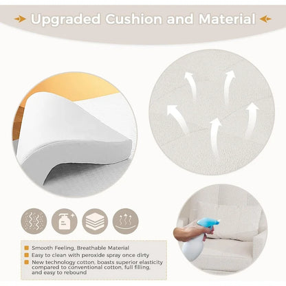 AECOJOY 3 in 1 Sleeper Sofa Chair w/ Pillow &Convertible Backrest