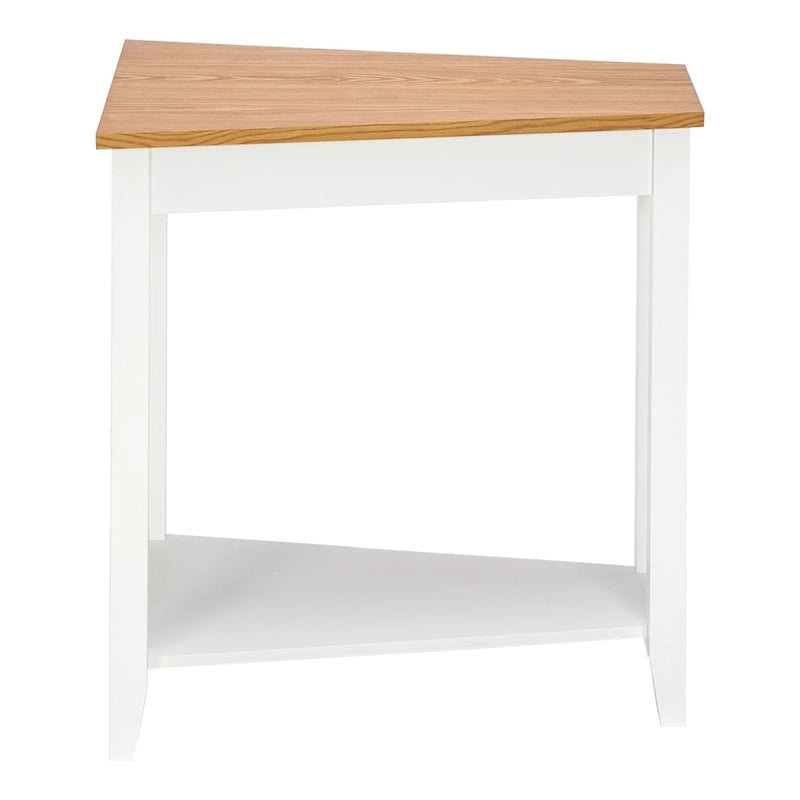 MDF 24 Wide 2-Tier Narrow Nightstand Sofa Table White