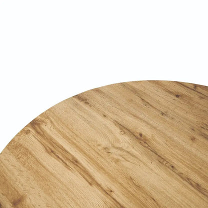 Ravenna 47 Modern Round Wood Dining Table With X-Cross Geometric Metal Base for Dining Room & Kitchen
