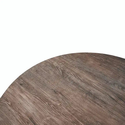Ravenna 47 Modern Round Wood Dining Table With X-Cross Geometric Metal Base for Dining Room & Kitchen