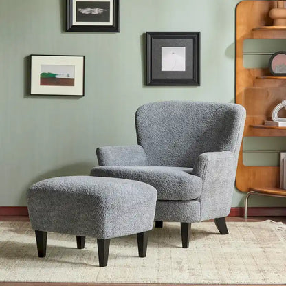 Hartshorn Upholstered Club Chair and Ottoman Set by Christopher Knight Home