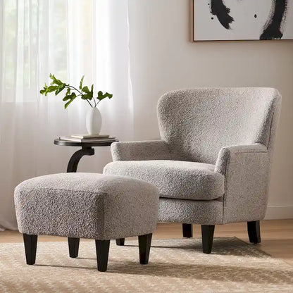 Hartshorn Upholstered Club Chair and Ottoman Set by Christopher Knight Home