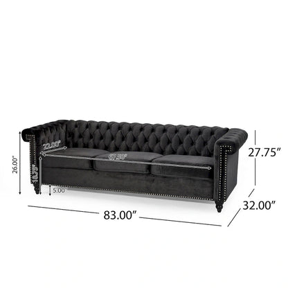 Parkhurst Tufted Velvet Sofa by Christopher Knight Home