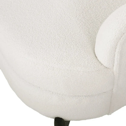 Sydmor Boucle Upholstered Club Chair by Christopher Knight Home