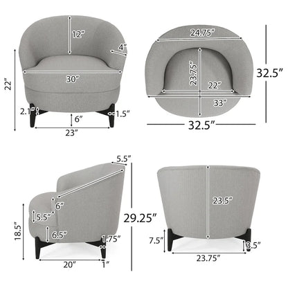 Sydmor Boucle Upholstered Club Chair by Christopher Knight Home