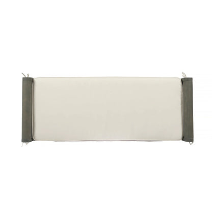 Nelson Rustic Acacia Wood Bench with Cushion by Christopher Knight Home