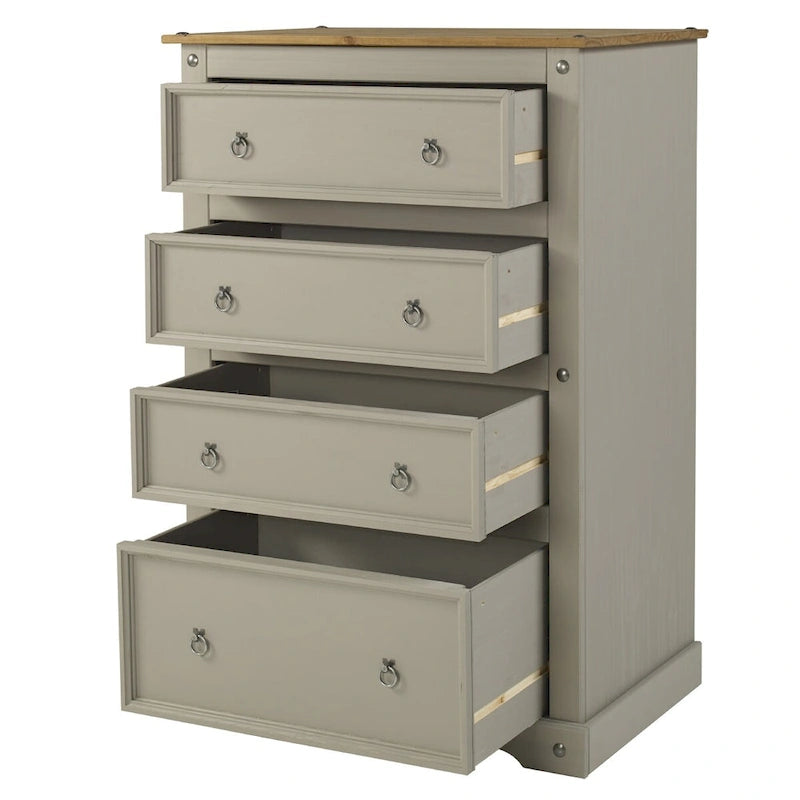 Wood Dresser 4 Drawers Chest Corona