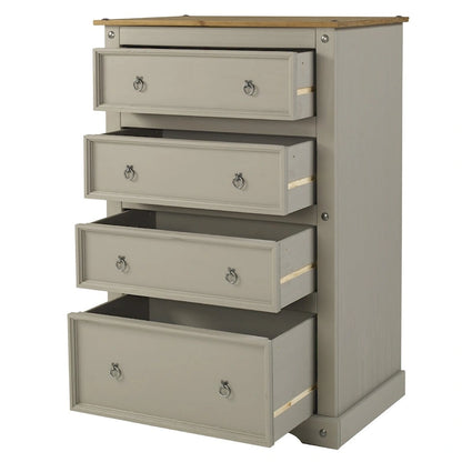 Wood Dresser 4 Drawers Chest Corona