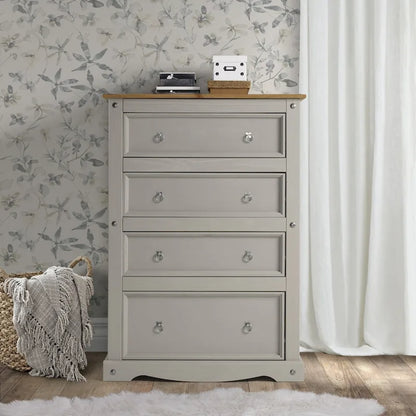 Wood Dresser 4 Drawers Chest Corona