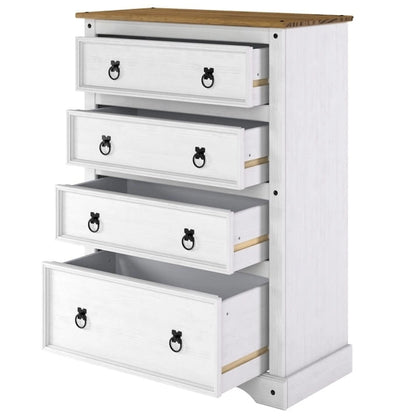 Wood Dresser 4 Drawers Chest Corona