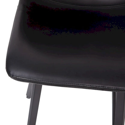 Set of 2 Armless Upholstered Metal Counter Stools