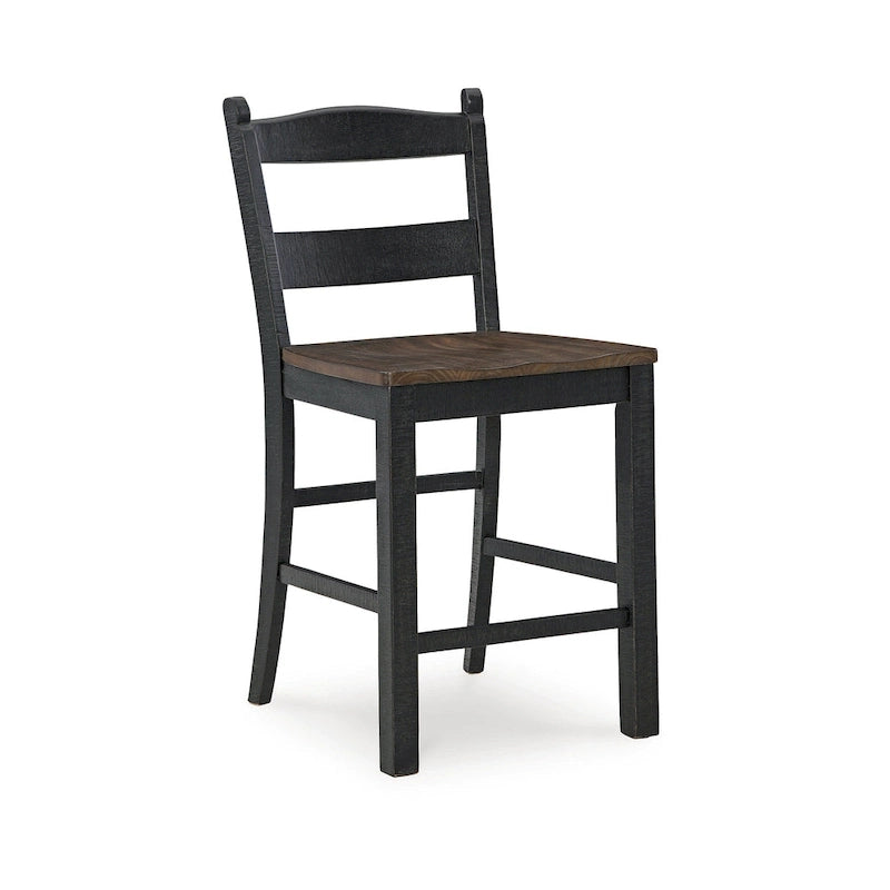 Signature Design by Ashley Valebeck Black/Brown Counter Height Barstool - 20W x 22D x 39H