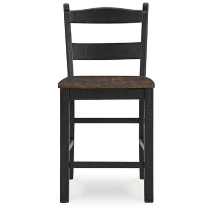 Signature Design by Ashley Valebeck Black/Brown Counter Height Barstool - 20W x 22D x 39H