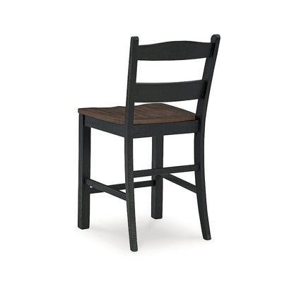 Signature Design by Ashley Valebeck Black/Brown Counter Height Barstool - 20W x 22D x 39H