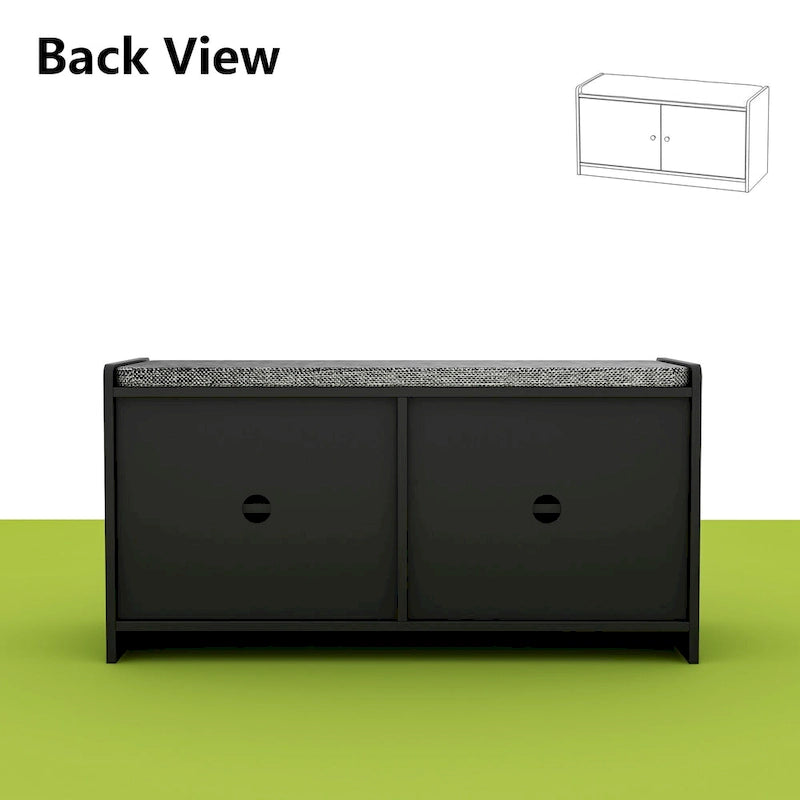 Timechee Entyrway Shoe Change Bench Storage Cabinets with Cushion