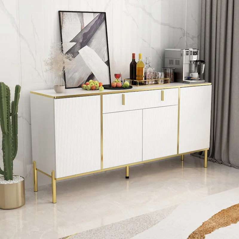 Sideboard Dresser Cabinet Storage Console Televison Table Pop-up Door