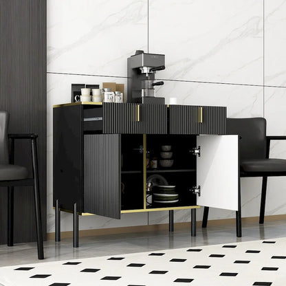 Sideboard Dresser Cabinet Storage Console Televison Table Pop-up Door