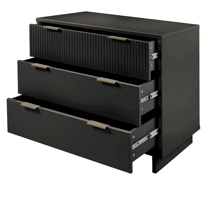 Manhattan Comfort Granville 38.18 Modern Standard 3 Drawer Dresser
