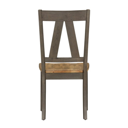 Lindsey Farm Gray and Sandstone 7 Piece Trestle Table Set