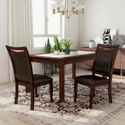 Furniture of America Zita Modern Classic Espresso Leather Dining Chairs (Set of 2)