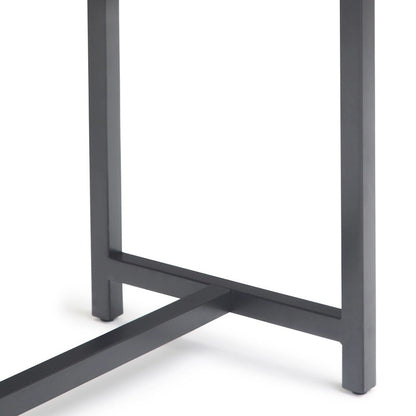 WYNDENHALL Devlin SOLID HARDWOOD and Metal 54 inch Wide Industrial Wide Console Table in Walnut Brown - 54W x 16 D x 30 H
