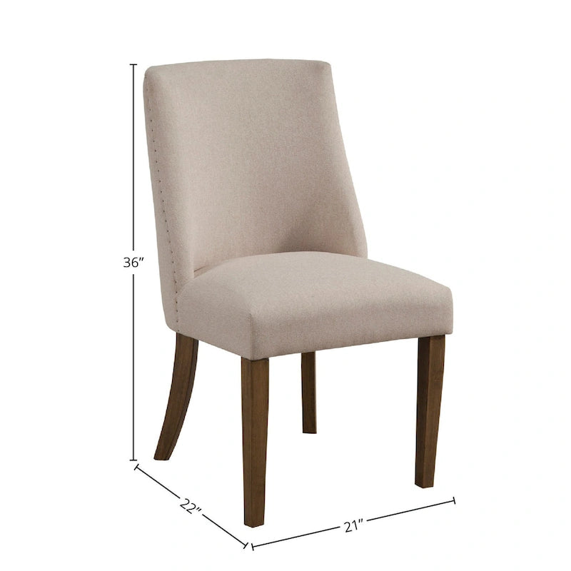 Alpine Furniture Kensington Set of 2 Upholstered Parson Chairs