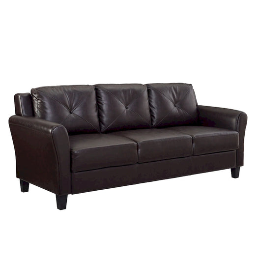 iLounge Harvard Faux Leather Sofa