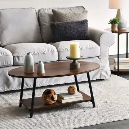 Household Essentials Coffee Table with Storage Shelf