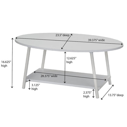 Household Essentials Coffee Table with Storage Shelf