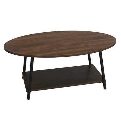 Household Essentials Coffee Table with Storage Shelf