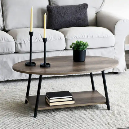 Household Essentials Coffee Table with Storage Shelf