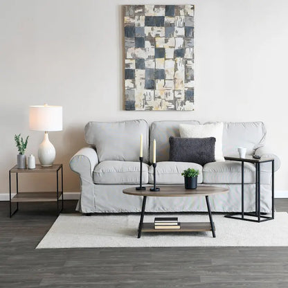 Household Essentials Coffee Table with Storage Shelf