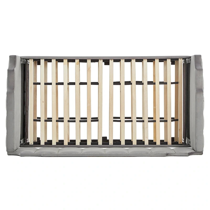 Chareau Glam Grey Velvet Daybed by iNSPIRE Q Modern