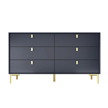 6 Drawers Storage Dresser Mid Century Chest of Drawer Sideboard