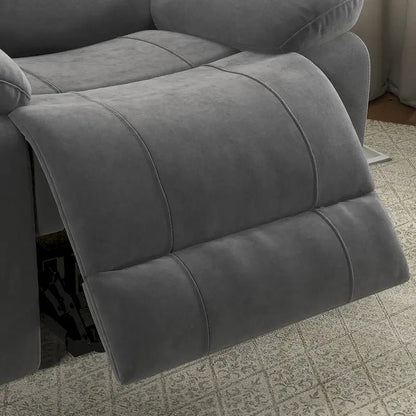 Manual Recliner Chair with Overstuffed Arm and Back