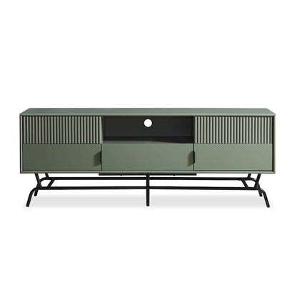 DH BASIC Modern 60-inch 3-Drawer Media Cabinet TV Stand with Cable Hole by Denhour